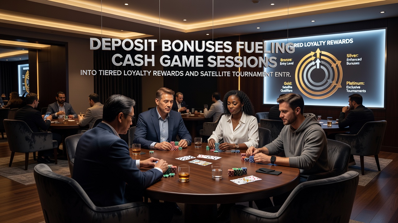 Prozess der Umwandlung von Cash-Game-Volumen in Satelliten-Einträge über Loyalty-Systeme