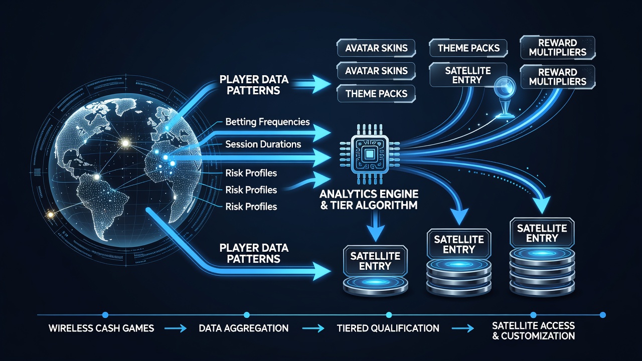 Gestaffelte Systeme verbinden Cash-Game-Daten mit Satelliten-Zugängen und Support