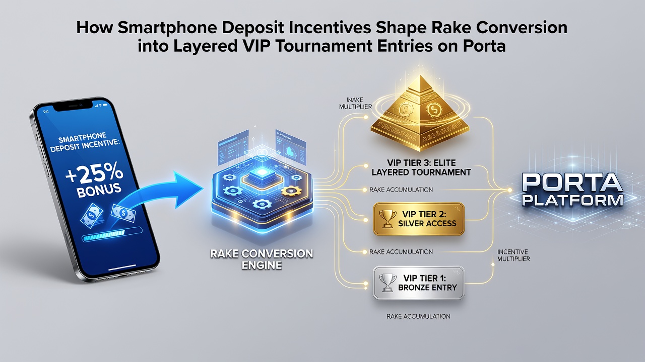 Detailansicht einer mobilen Poker-App mit VIP-Tier-Progression und Rake-Umwandlungsstatistiken