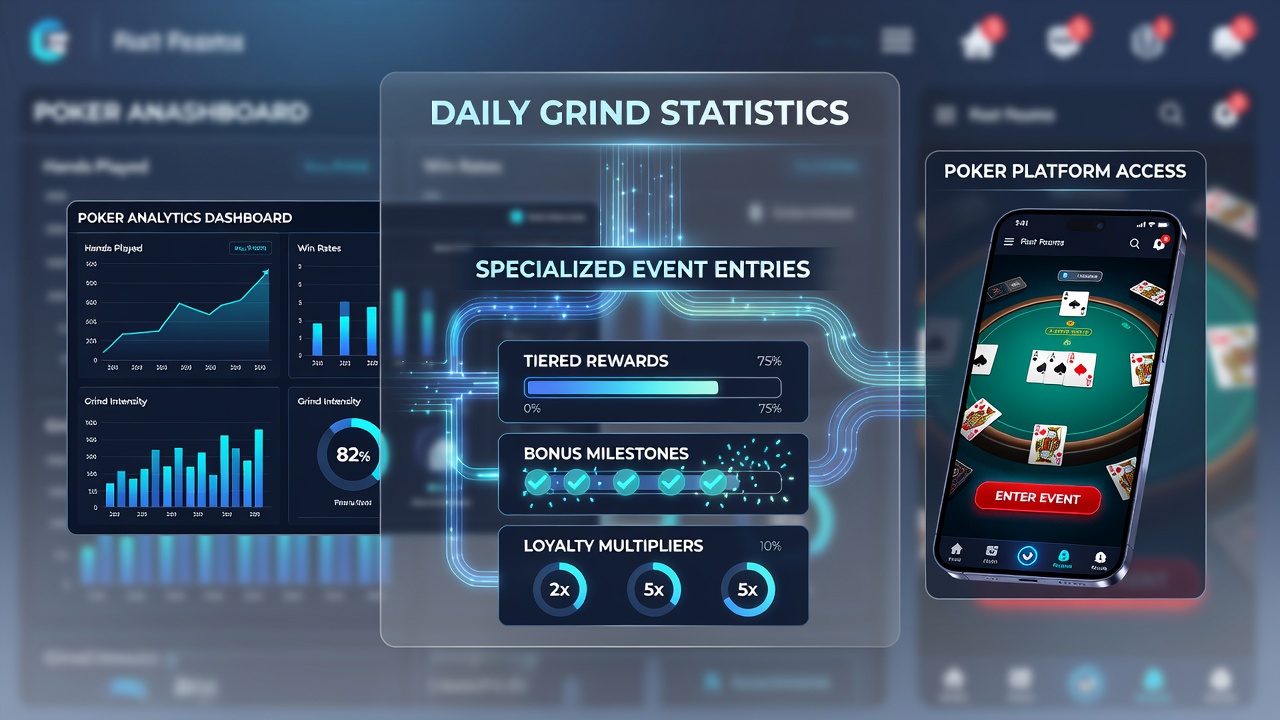 Mobile Poker-App mit Statistiken und Anreizsystemen auf einem Smartphone-Display